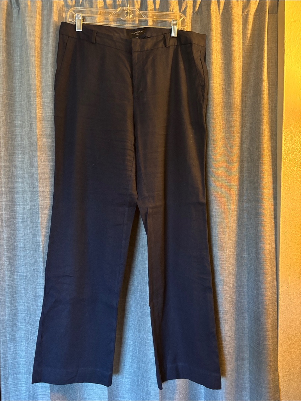 Banana Republic Navy Wide-Leg Dress Pants